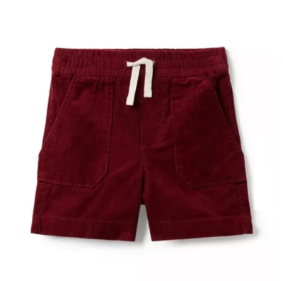Janie and Jack The Corduroy Pull-On Short in Burgundy Size 18/24 Months