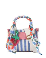 Kurt Geiger London Extra Small Southbank Striped Canvas Tote
