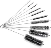 AKOAK 8.2 Inch Nylon Tube Brush Set Pipe Cleaning Brushes for Drinking Straws Glasses Keyboards Jewelry CleaningSet of 10