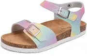 [Torotto] Sandals Girls Boys with Cork Sandals Children's Slippers Straps Adjustable Buckle Non-Slip with Velcro Fastening Sandals for Indoor and Outdoor Use