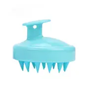 4PCS Silicone Shampoo Scalp Shower Washing Head Hair Massage Massager Brush Comb Massager PUREBLUE COLOR