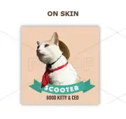 Scoot & Newts Presents the Good Kitty & CEO Scooter Temporary Tattoo