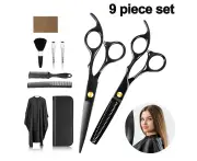 Hairdressing Scissors, Scissors Sets, Stainless Steel Thinning Scissors, Hairdressing Scissors, Thinning and Texturing Scissors - Black gold