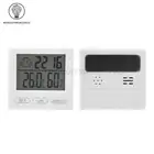 Digital LCD Room Thermometer Hygrometer Clock Temperature Humidity Meter Indoor