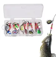 Metal Spinner Baits Set | Fishing Spoons,10x Casting Fishing Lures Baits, Metal Fishing Baits Hooks for Freshwater Saltwater