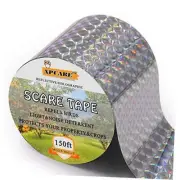 Bird Scare Tape Ribbon - 150ft x 2in PET Reflective Tape Keep Wildlife and