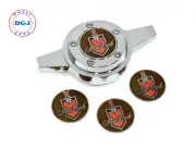 Monte Carlo Candy Brown on Chrome Lowrider Wire Wheel Metal Chips Emblems S2