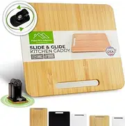 360 Kitchen Appliance Sliding Tray, an elegant sliding appliance Caddy that offers total countertop organization. Access your coffee maker or heavy appliance with the slide of a finger.