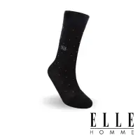 在飛比找momo購物網優惠-【ELLE HOMME】涼感紳士襪-黑(紳士襪/男襪)