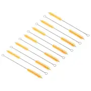 12Pcs 10"x9/16" Drinking Straw Cleaning Brush Nylon Cleaning Bottle Brush Yellow