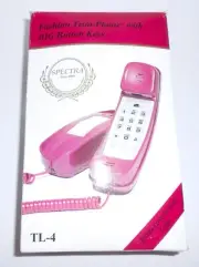 Vintage NOS Spectra-Phone Maroon Timeline Style Telephone Desk /Wall Mount S127