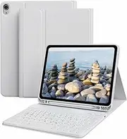 zoyu Keyboard Case for iPad 11th/10th Generation 11/10.9 Inch 2025/2022, Detachable Bluetooth Keyboard, Stand Keyboard Cover with Pencil Holder, Rechargeable Keyboard for iPad 11th/10th Gen, Gray
