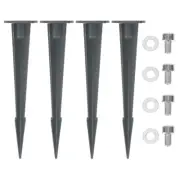 4 Pcs Outdoor Lighting Floor Lamp Accessories Spike Garden Ground Plug Stakes