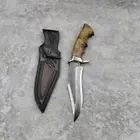 Professional Fixed Blade Wilderness Survival Knife Bushman Field Damascus Steel
