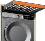 Pull-Out Trouser Rack Drawer Aluminum Alloy Invisible Clothes Drying Rack, Built-in Wardrobe Pull-Out Basket, Space Saving(Orange,814-864mm)