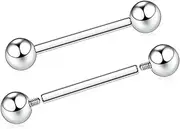 [AROWRO] Titanium Tongue Barbell Piercing Jewellery 16G, 14G