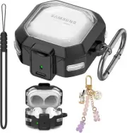 Secure Lock Clear Case for Samsung Galaxy Buds FE/Galaxy Buds 2 Pro/Galaxy Buds