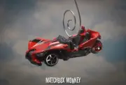 Red Polaris Slingshot 3 Wheel Motorcycle Motor Bike Christmas Ornament Adorno