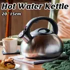 Stainless Steel Whistling Kettle 3L Matte Silver Stove Top Induction Gas Teapot