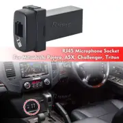 RJ45 Microphone Socket UHF Radio Pass Through Connector For Mitsubishi Triton ML