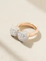 [Pomellato] Pomellato - Nudo 18-karat Rose And White Gold Diamond Ring - 55 55 Gold