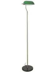 [Oriel Lighting] Banker's Floor Lamp Antique Brass/Green
