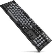 DURGOD Gaming Mechanical Keyboard with Cherry MX Silent Red Switches - 104 Key - Double Shot PBT - NKRO - USB Type C - for Gamer/Typist(Space Gray,ANSI/US)