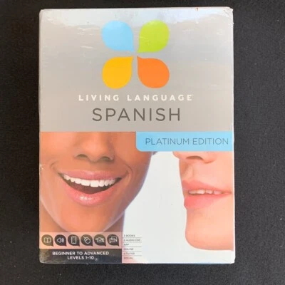 NEW Living Language Spanish Platinum Ed Essential to Advanced 9 CDs +3 Books NIB