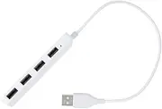 Generic Multi-Interface Hub Converter 4 USB Ports White USB Splitter for Laptop Pc Computer No Driver Needed
