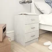 Bedside Cabinet, Storage Table, Side Table with 3 Drawer for Bedroom, Living Room, Office, Easy Assembly, 38x35x56 cm, Grey