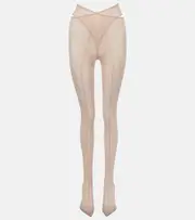 [The Attico] The Attico Cheopissima mesh over-the-knee boots AU 11 beige