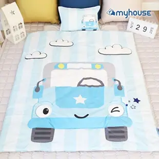 【BabyTiger虎兒寶】MYHOUSE 韓國防蟎抗敏派對動物兒童睡袋 - 小汽車