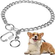 Dog Chain Collar 65 cm Stainless Steel Dog Necklace with Secure Buckle Adjustable Dog Collar Chain Collar for Dog Walking Walking