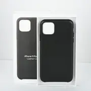 Genuine Apple Leather Snap Cover Case Fo iPhone 11 Pro Max - Black ‎MX0E2ZM/A