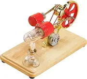 Mini Hot Air Stirling Engine Motor Model Colorful LED Electricity Power Generator Educational Science Kit for Kids Children