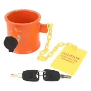 Trailer 5th Wheel Pin Lock 74mm Alloy Warning Tag Anti Theft Fifth Wheel Hitch L