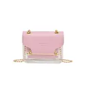 Brand New Fashion Women Transparent Laser Bag Summer Sweet Ladies Girls PVC Chain Bag Adjustable Belt Women Bags