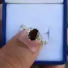 1.70 ctw Natural Red Garnet Gemstone 925 Sterling Silver Engagement Promise Ring