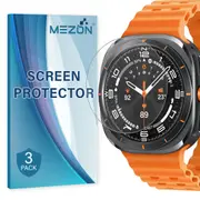 [3 Pack] Samsung Galaxy Watch Ultra (47 mm) Ultra Clear TPU Film Screen Protectors by MEZON – High Protection, Shock Absorption (Watch Ultra 47mm, Clear)