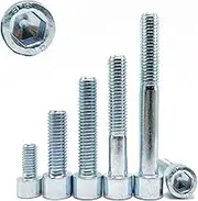 (10 pcs) Galvanized Hexagon Socket Galvanized Hexagon Socket Screw Bolt Cylindrical Head M8x60mm.