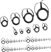 HONMEET Fishing Rod Eyelets Replacement Kit 45pcs Micro Rod Tips Repair Kit for Sea Fishing Gear