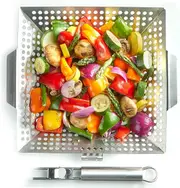 Removable Handle BBQ Grill Basket - Charcoal Accessories