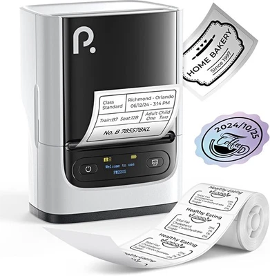 POLONO PM220S Label Maker Machine with Tape, 2 Inch Bluetooth Thermal Label