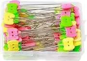 Veemoon 50pcs Box Flat Head Straight Pins for Sewing and DIY Craft Projects Button Pins for Dressmaking Craft Decoration and Tailoring