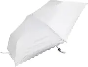 [ローズ産業] Rose Sangyo 61559509 Florence Skelly Mini Folding Umbrella, Heat Cut, Ivory for Rain or Shine, 21.7 inches (55 cm)