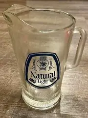 Vintage Anheuser Busch Natural Light Beer Glass Pitcher