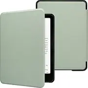 JKhandy Lightweight Case for Kindle Paperwhite 12th Generation and Kindle Colorsoft Signature Edition 7 Inch 2024 Release, Slim Shell PU Leather Protective Cover with Auto Sleep/Wake, Agave Green