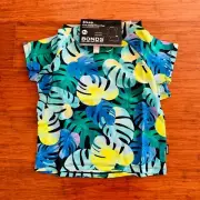 Bonds Baby Jungle Palm Blue Yellow Green Leaves Short PJ sleep Set Size 1 BNWT