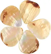 OFFIGAM 5 Pcs Guitar Picks Natural Shell Plectrums for Acoustic Electric Guitar Smooth Touch Design Durable with Craftsmanship