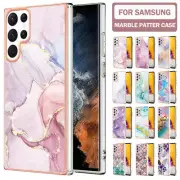 For Samsung S25 S24 S23 S22 S21 20 FE Ultra Case Marble Pattern Shockproof Cover